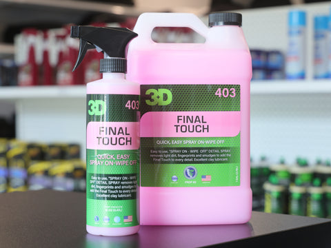 3D Final Touch Quick Detail Spray - Easy Spray On, Wipe Off Showroom Shine  16oz.