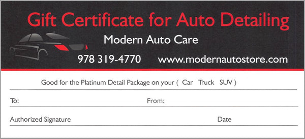 Auto Detailing Gift Certificate