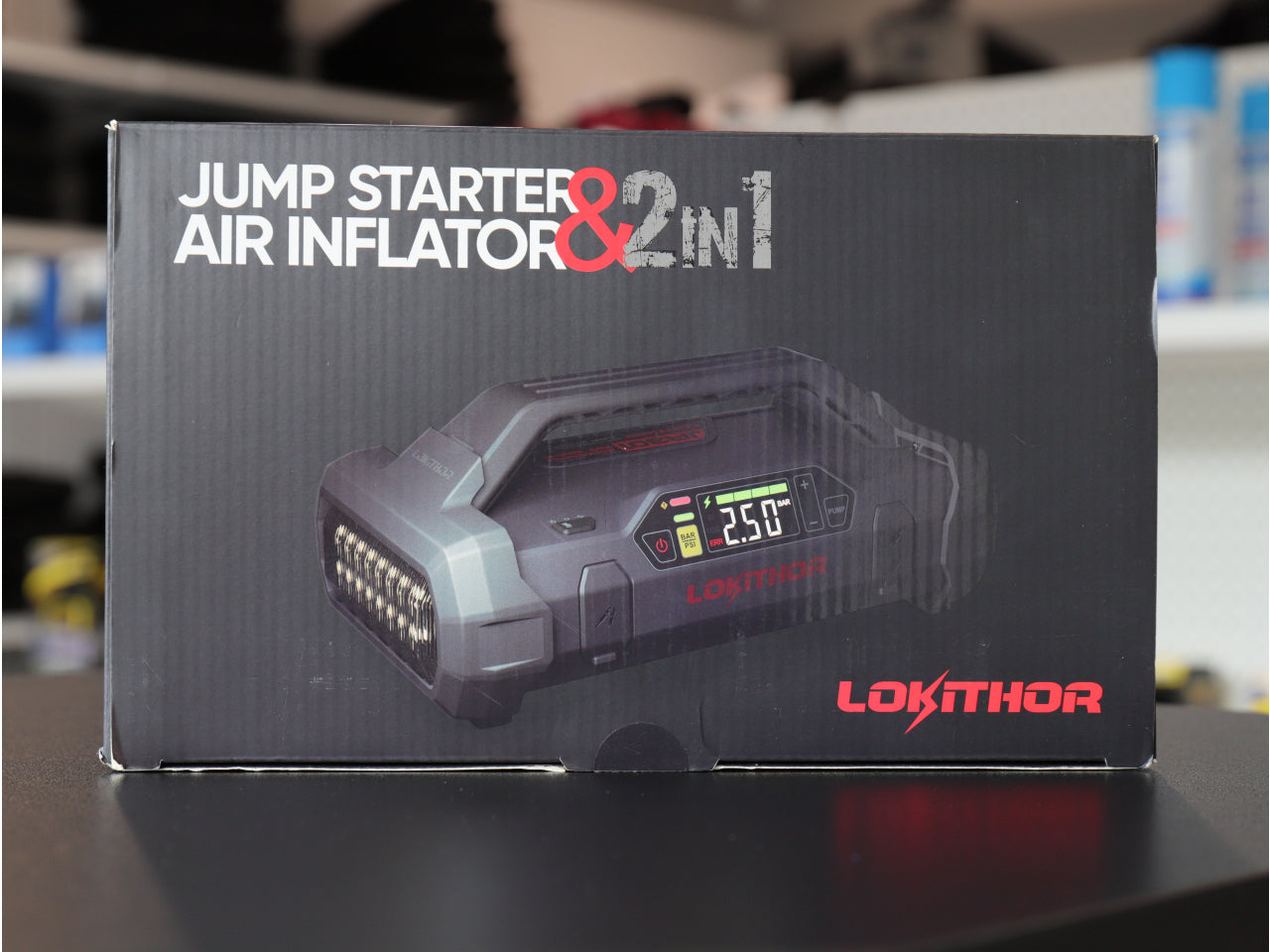 Lokithor Model JA302 Jump Starter and Air Compressor